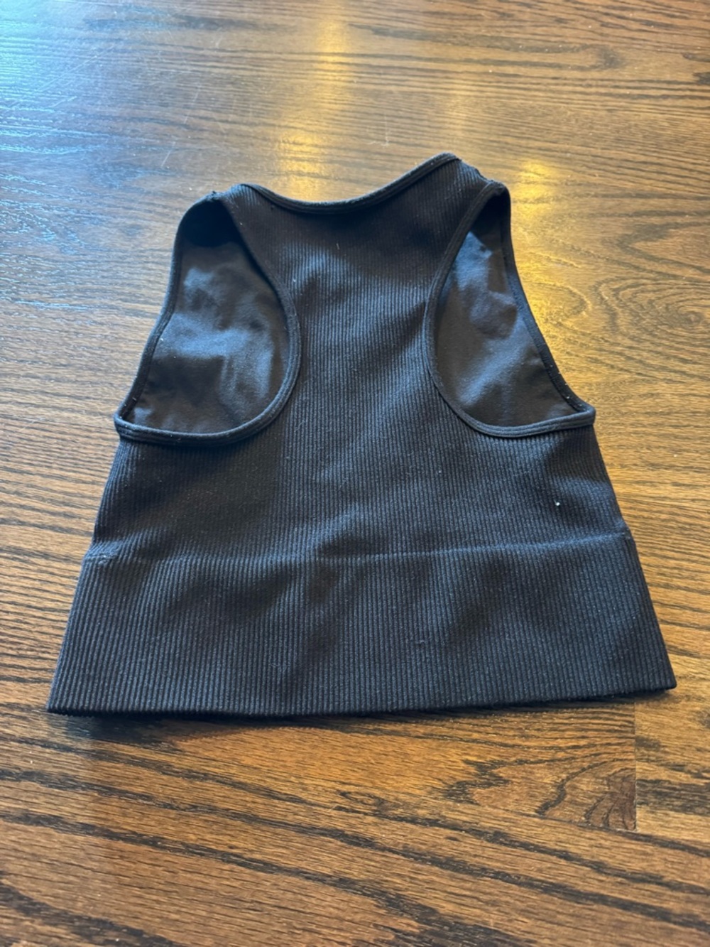 Gilly Hicks Black Ribbed Cropped Tank - Picture 2 of 3